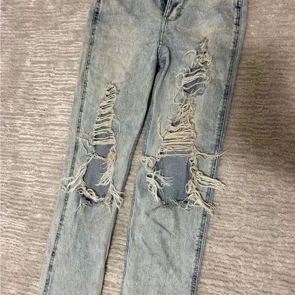 Hollister Light Blue Denim with Brown Patch - Picture 1 of 4